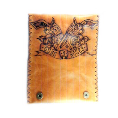 Καπνοθήκη Δερμάτινη Πυρογραφία Guns N Roses